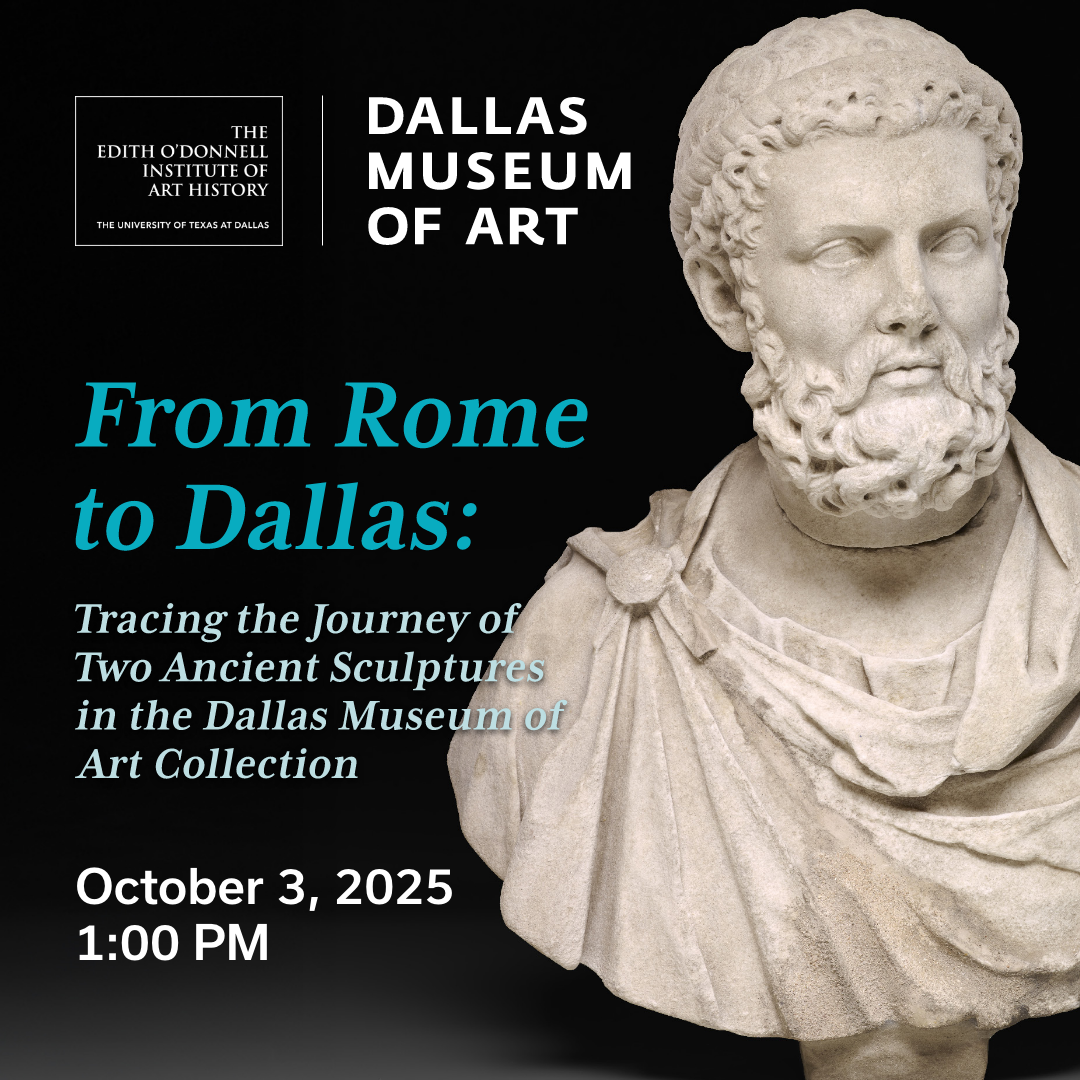 Bust of Herakles with lecture title