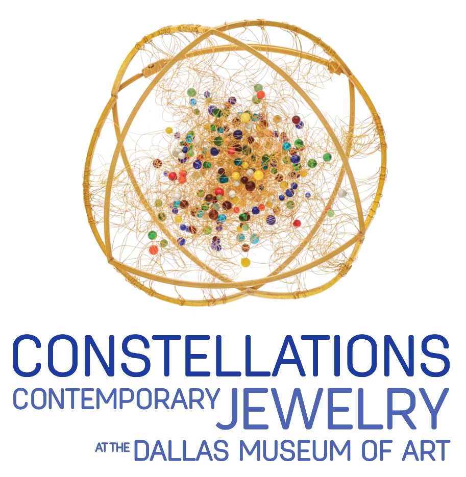 Constellations exhibition graphic with image and title