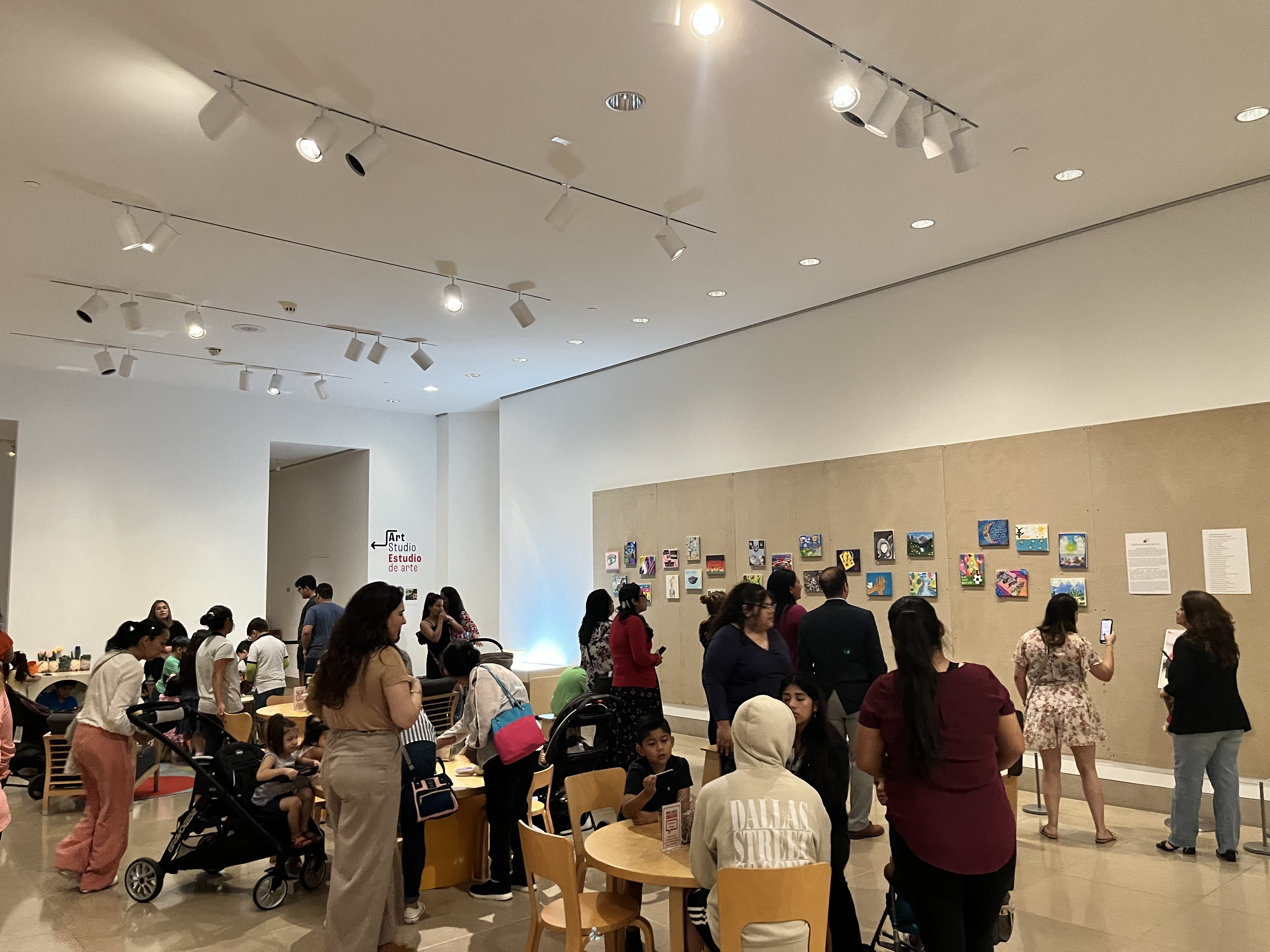 Guests in a gallery space