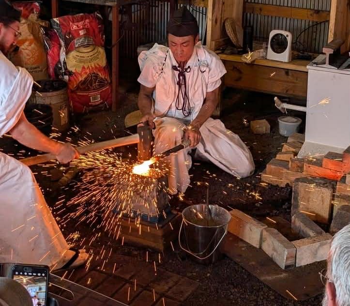 Traditional Japanese forge demonstration
